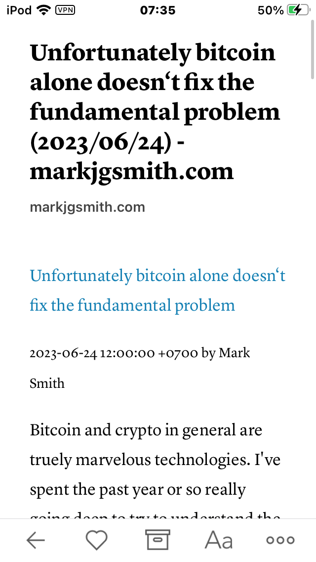 Article page - Instapaper