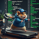 Vim Hamster Running Away