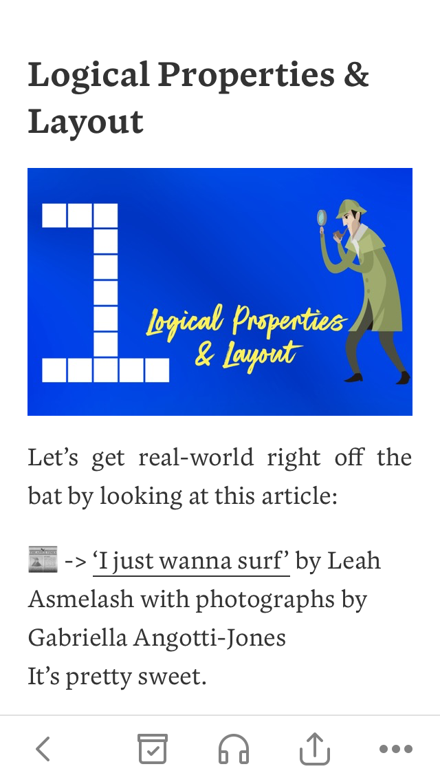 Logical Properties & Layout - Pocket