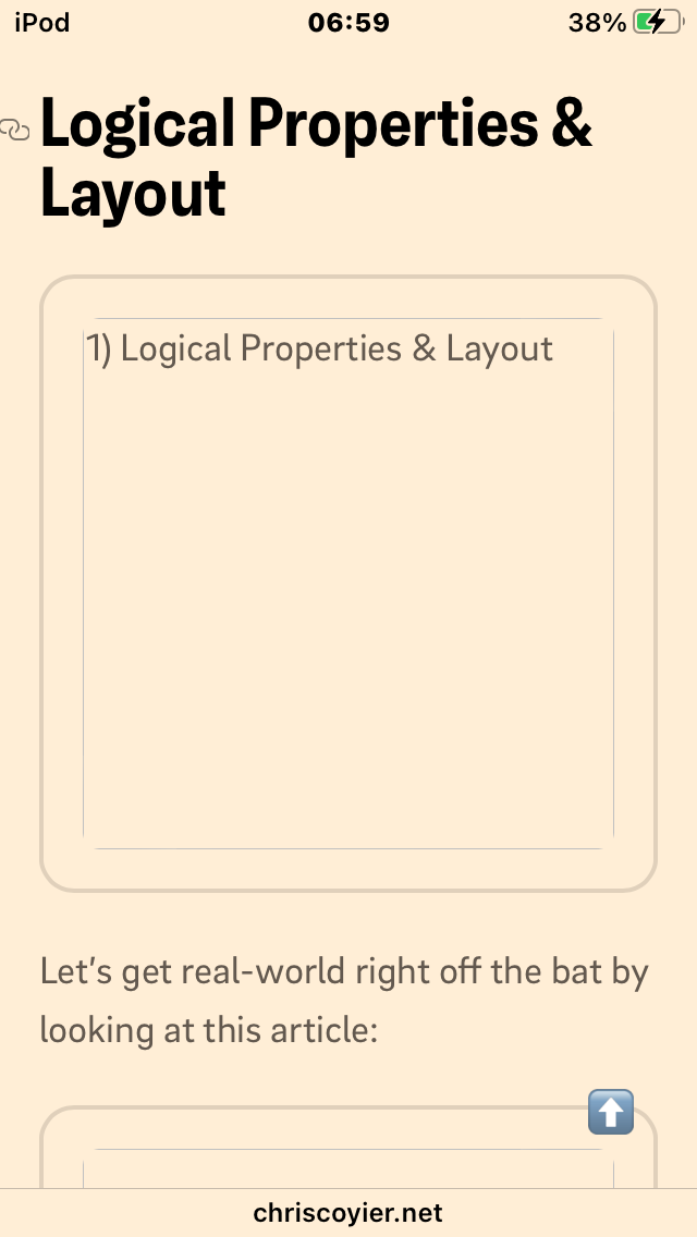 Logical Properties & Layout - Reading Lists
