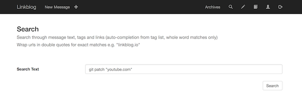 Linkblog search
